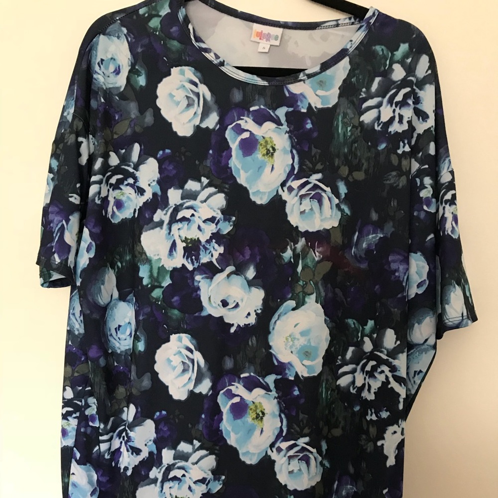 Small Purple floral LuLaRoe Irma